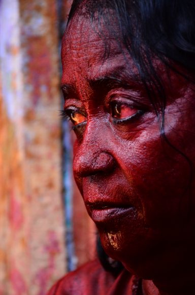 Widows Playing Holi